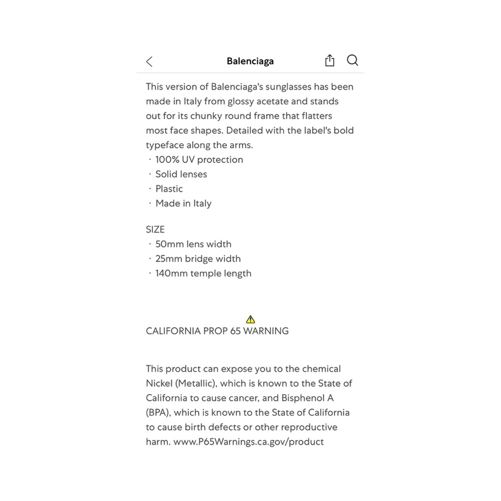 Balenciaga Glossy Black Round Sunglasses - Picture 3 of 6